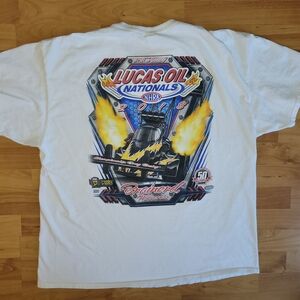 NHRA Lucas Oil Nationals 2018 Brainerd Drag Racing Shirt 2XL White Back Graphic
